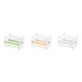 Fante plastic tape cutter storage box 10.3x9.1x7.1cm in beige, green, or yellow for desktop use