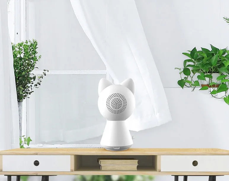 Wireless WiFi security camera with 1080P HD resolution and PTZ rotation capability