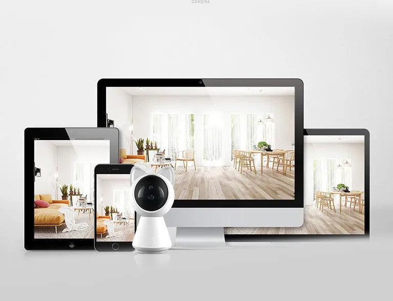 Wireless WiFi security camera with 1080P HD resolution and PTZ rotation capability