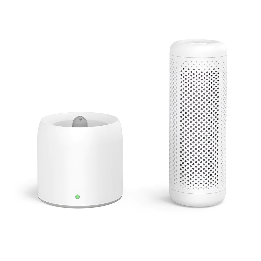 White small household dehumidifier with 1 litre water tank for rooms under 10 square metres