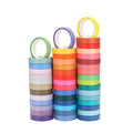 60 rolls of 8mm wide rainbow washi tape, 4m per roll, for gift packaging and craft decoration