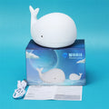White dolphin night light with 7 colour effects, rechargeable 800mAh battery, Micro USB charging, tap control.