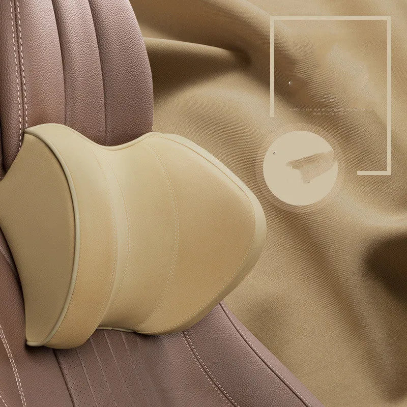Memory foam car headrest neck pillow in Black and Red, Elegant Coffee, Rock Black, or Warm Rice, supplied as one car headrest.