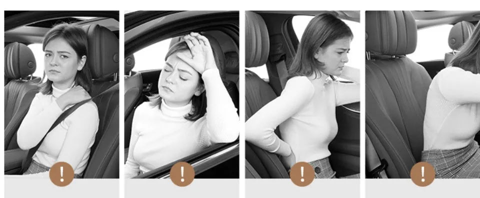 Memory foam car headrest neck pillow in Black and Red, Elegant Coffee, Rock Black, or Warm Rice, supplied as one car headrest.