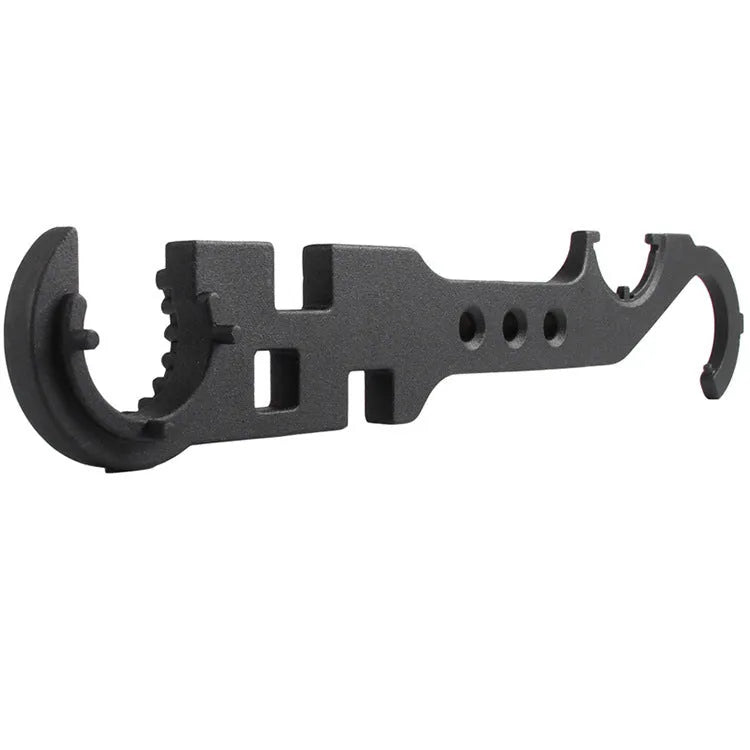Black all-steel combination wrench for AR15 and M4 firearm maintenance.