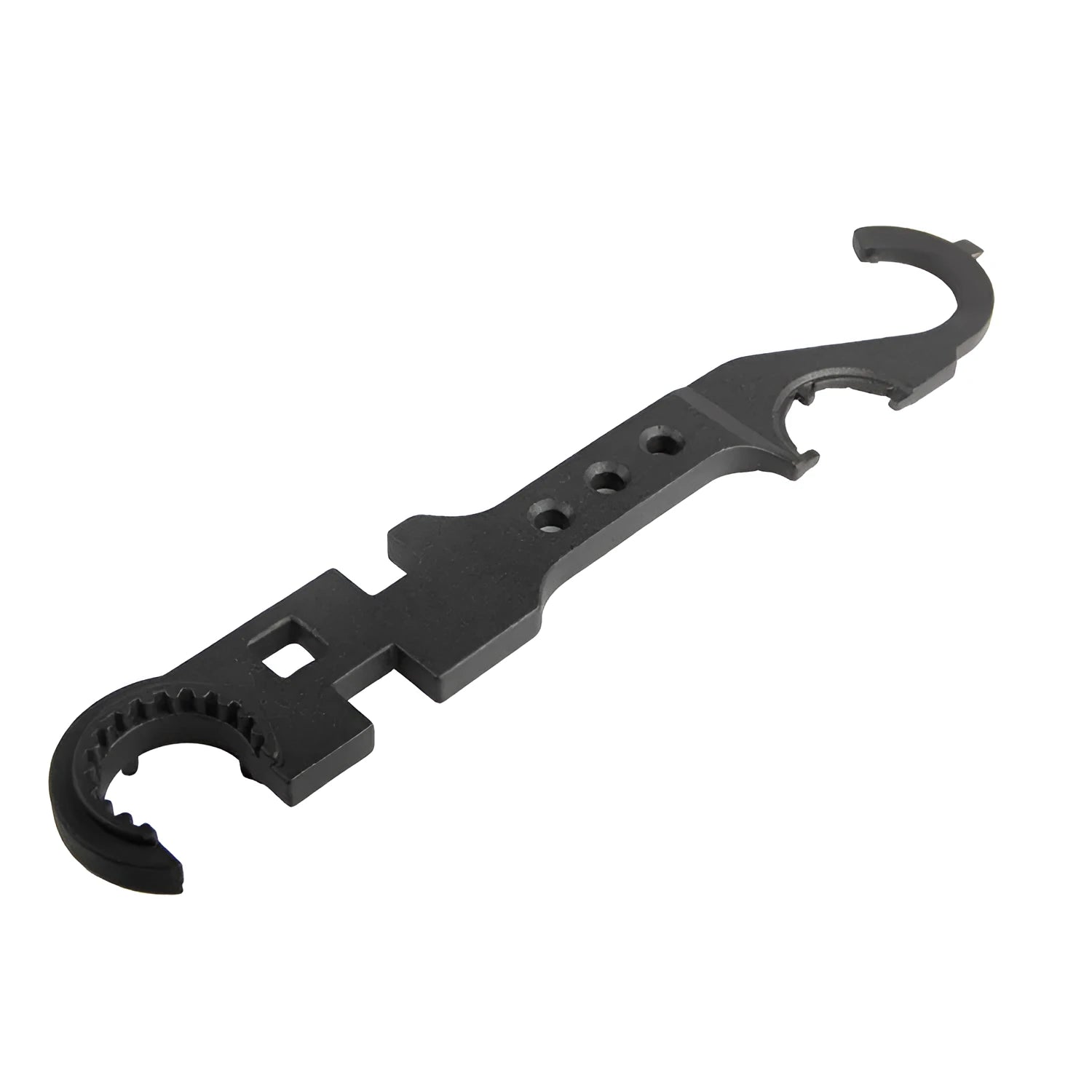 Black all-steel combination wrench for AR15 and M4 firearm maintenance.
