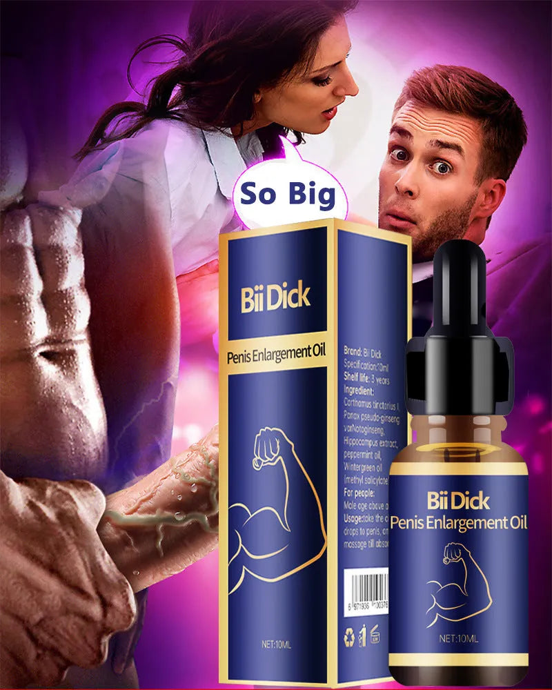 Male private parts massage essential oil in 44.6g bottle with photo colour label
