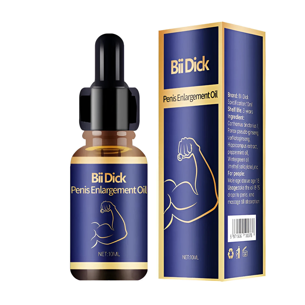 Male private parts massage essential oil in 44.6g bottle with photo colour label