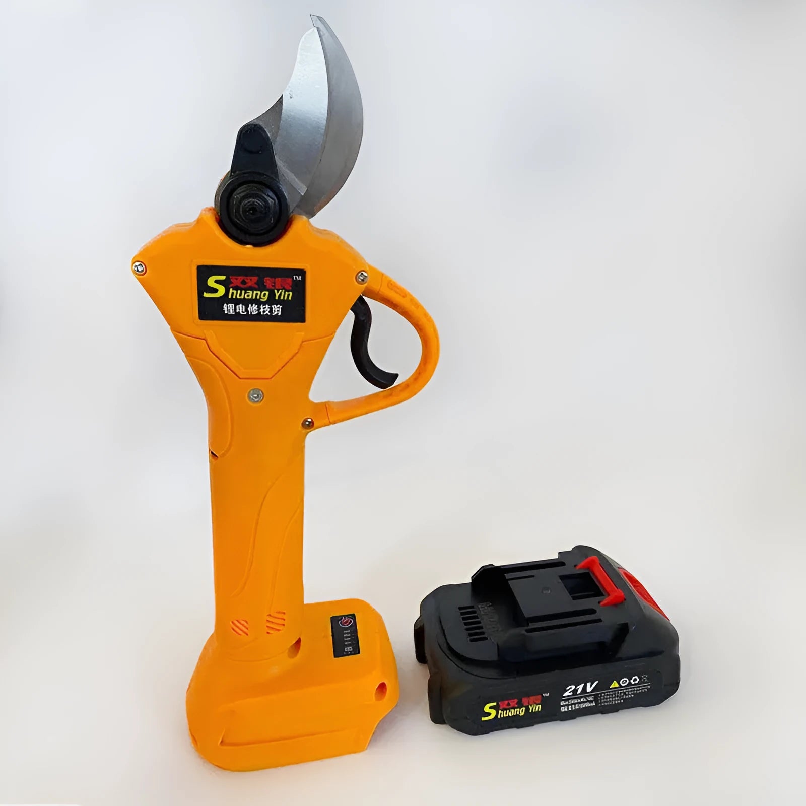 Orange Double Silver SY350 electric garden scissors for cutting fruit tree branches