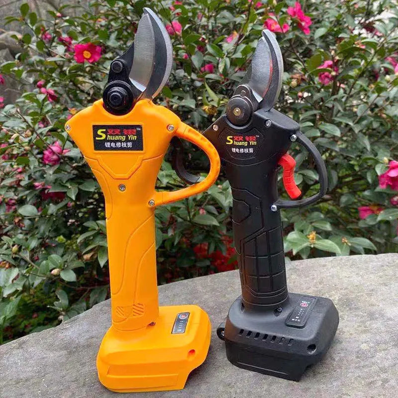 Orange Double Silver SY350 electric garden scissors for cutting fruit tree branches