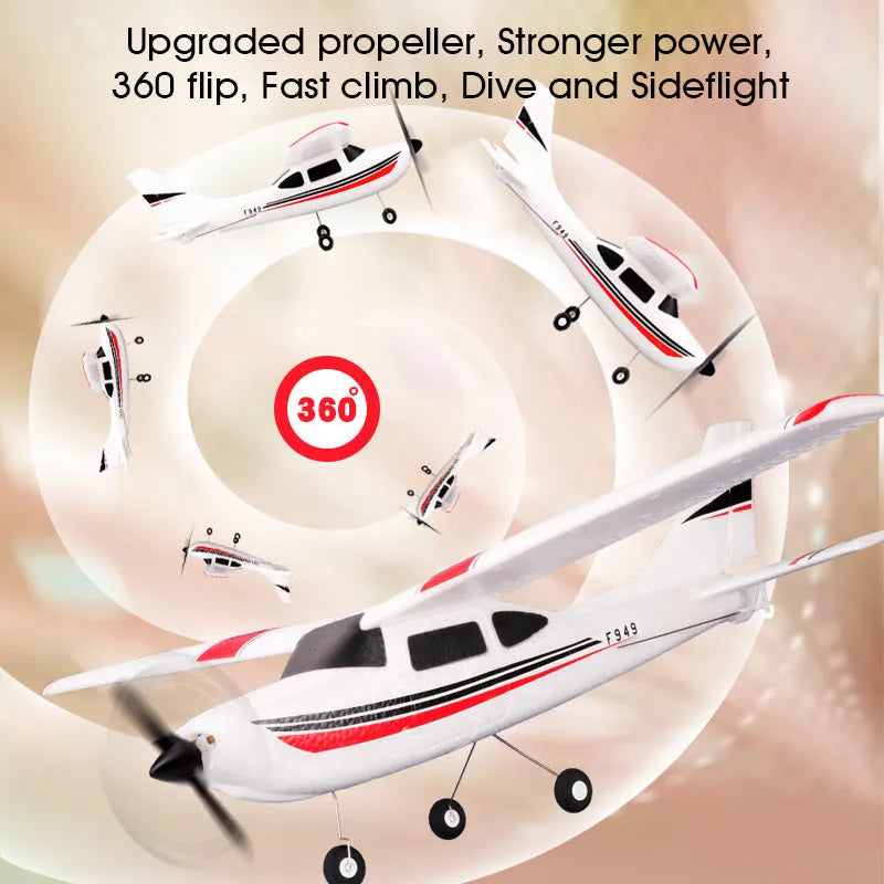 2.4G foam remote control toy airplane with flashing LED light, 500mm wingspan, photo colour