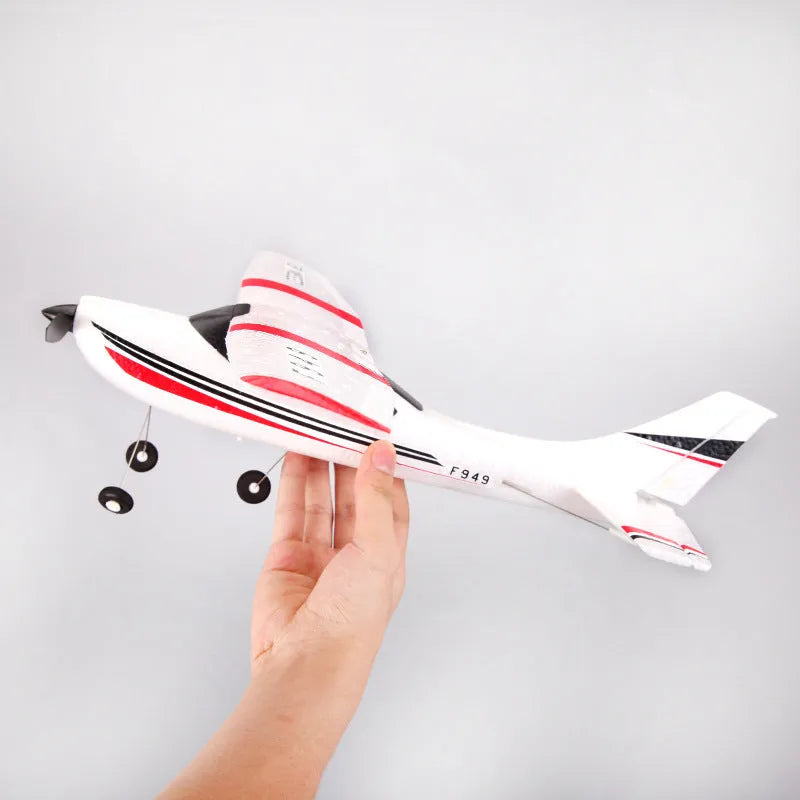 2.4G foam remote control toy airplane with flashing LED light, 500mm wingspan, photo colour