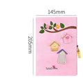Student code book with lock diary notebook in pink, blue, green, and orange colours, 32K size