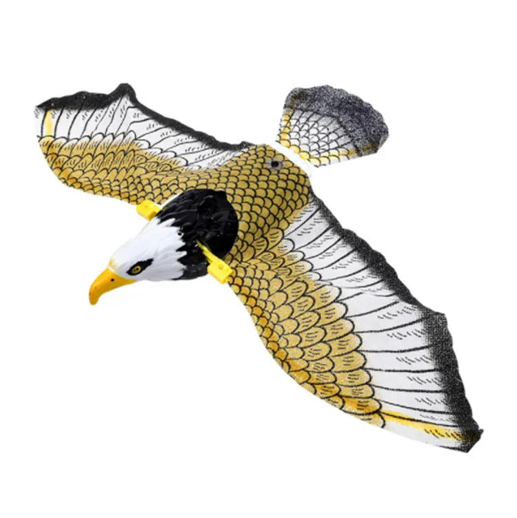Plastic hanging simulation bird cat toy with rotating action in 25cm or 43cm size