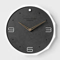 12-inch round Nordic minimalist wall clock with perforated design in four colour options