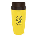 Twist-top silicone seal travel tumbler with double-wall insulation and cartoon patterns