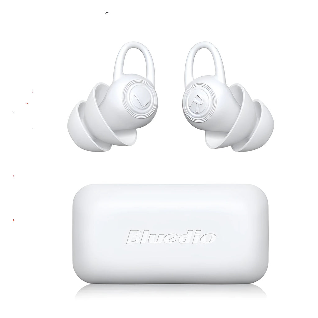 Soft white silicone ear plugs for noise reduction, independently packed for hygiene
