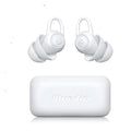 Soft white silicone ear plugs for noise reduction, independently packed for hygiene