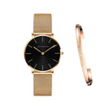 Hannah Martin ladies watch with rose gold stainless steel mesh strap and 36mm round dial