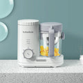 Millet white stainless steel baby food processor blender on countertop