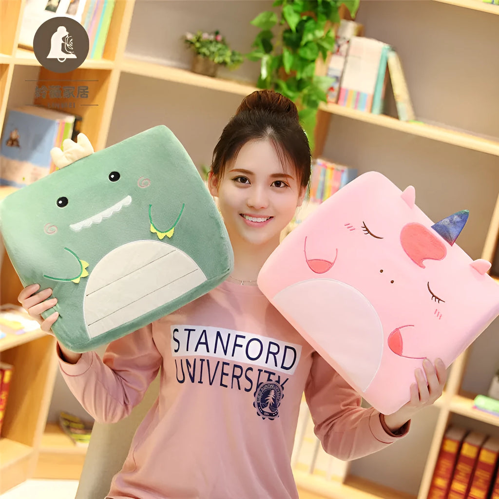 Cartoon design car seat cushion with removable memory foam inner core