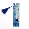 DIY diamond painting bookmark kit with leather base, resin diamonds, and pendant, 21cm by 6cm, simple style