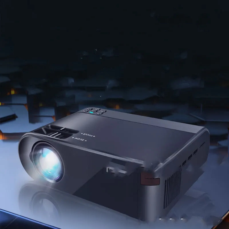 Wireless portable projector with voice control and 8K lens for mobile phone projection