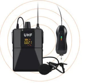 Little Bee X3 wireless lavalier microphone system in matte black with clip-on transmitter and receiver