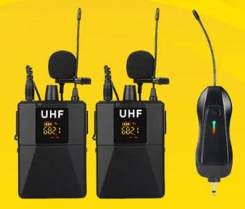 Little Bee X3 wireless lavalier microphone system in matte black with clip-on transmitter and receiver