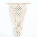 White woven cotton flower basket wall decoration with rectangular grid pattern measuring 30x70cm