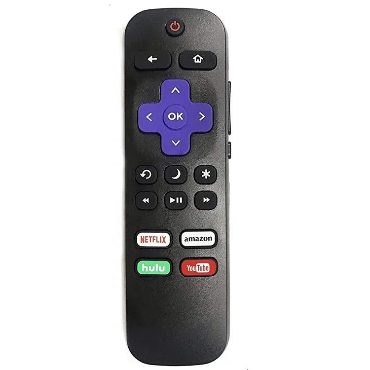 Black Roku TV replacement remote control with 8 metre range