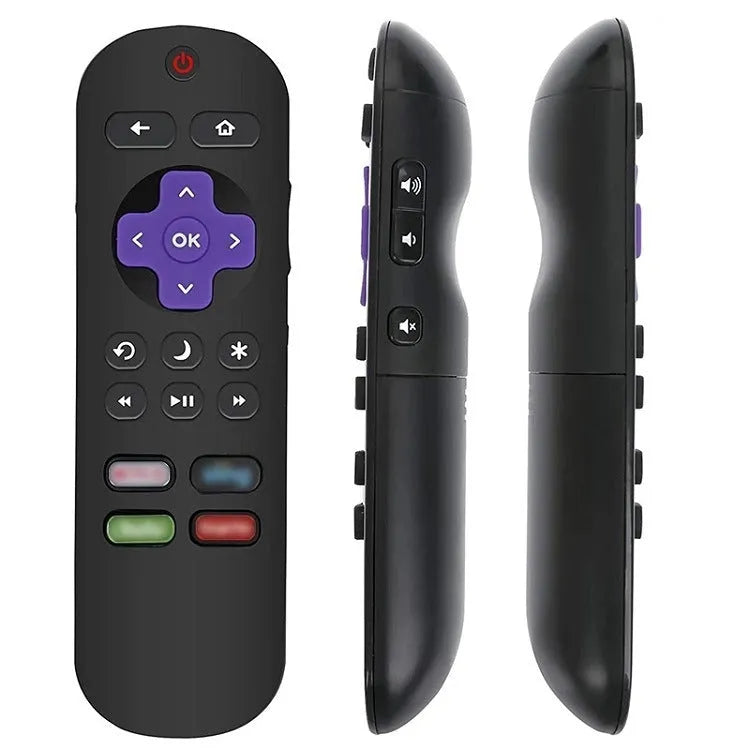 Black Roku TV replacement remote control with 8 metre range
