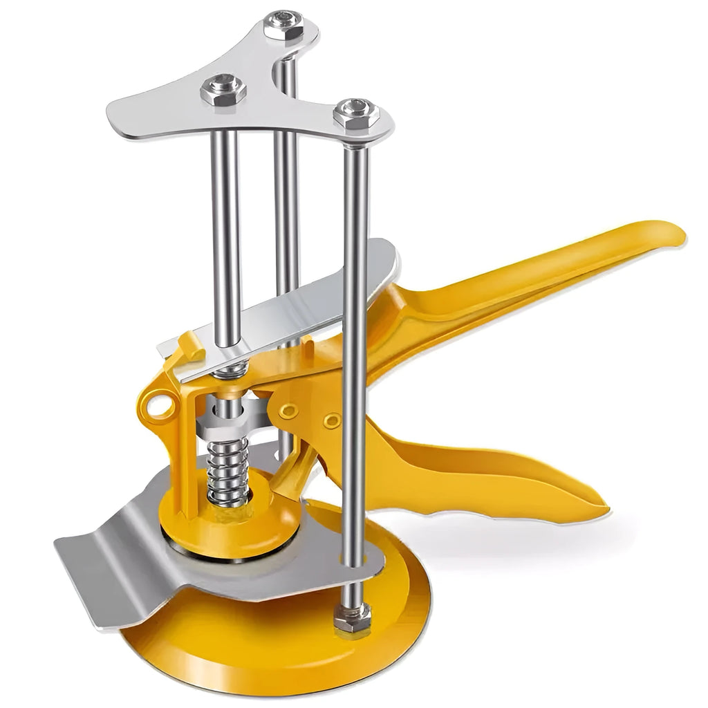 Metal tile raising positioner tool for adjusting tile height during installation