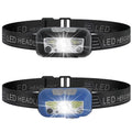 Black sensor headlight with motion control and USB charging port for outdoor use