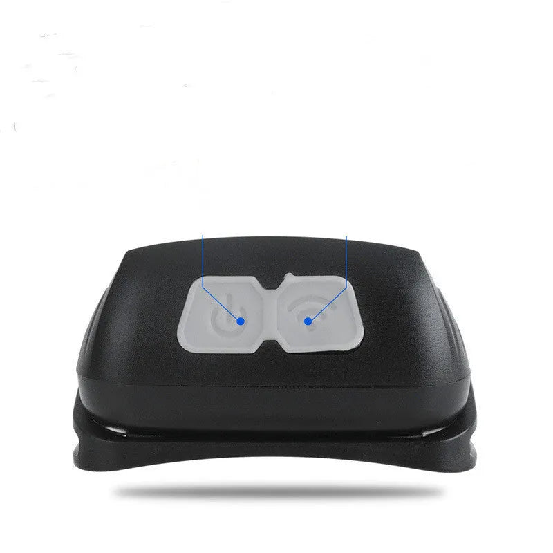 Black sensor headlight with motion control and USB charging port for outdoor use
