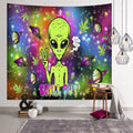 American style machine woven alien tapestry wall hanging rectangular 100% polyester fibre