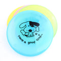 Silicone flying saucer dog toy in assorted colour, 20cm diameter disc for fetch and training