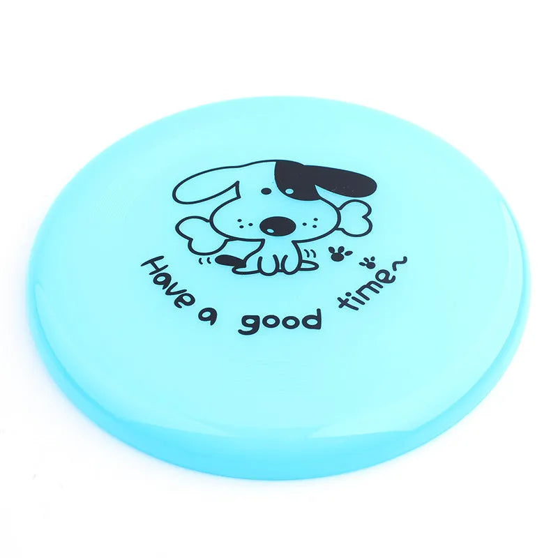 Silicone flying saucer dog toy in assorted colour, 20cm diameter disc for fetch and training
