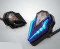 Pair of LED body lights for DC12V electric car with blue lens and IPX6 waterproof rating