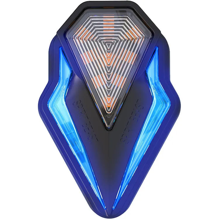 Pair of LED body lights for DC12V electric car with blue lens and IPX6 waterproof rating
