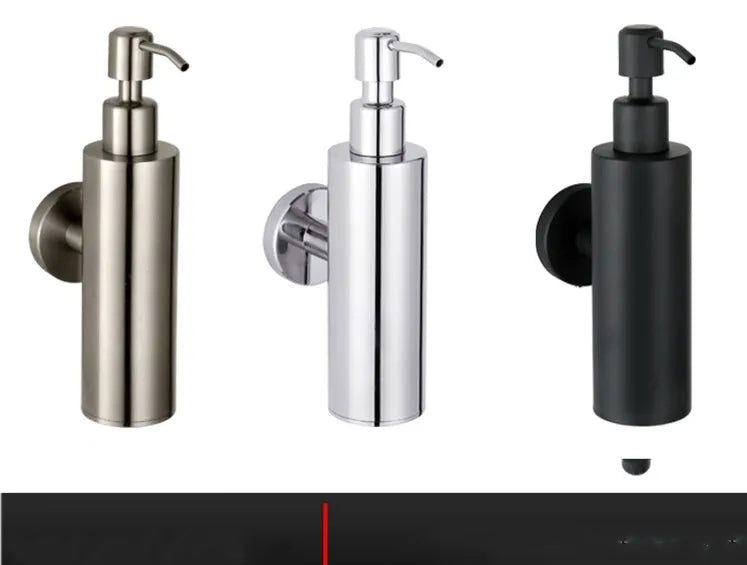 304 stainless steel wall-mounted manual soap dispenser in brushed finish