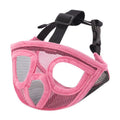 Hoopet breathable mesh dog muzzle for flat short snout dogs, adjustable with multiple colour options