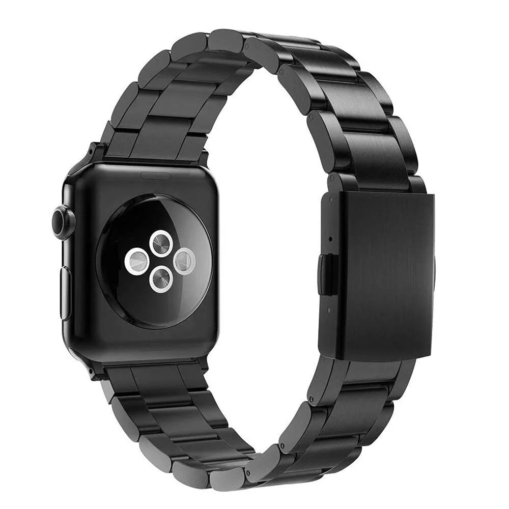 361L stainless steel three beads watch strap compatible with Apple Watch Series 1 and 2 in 38mm and 42mm sizes