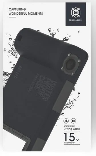 Transparent waterproof phone case for iPhone and Samsung devices in orange colour