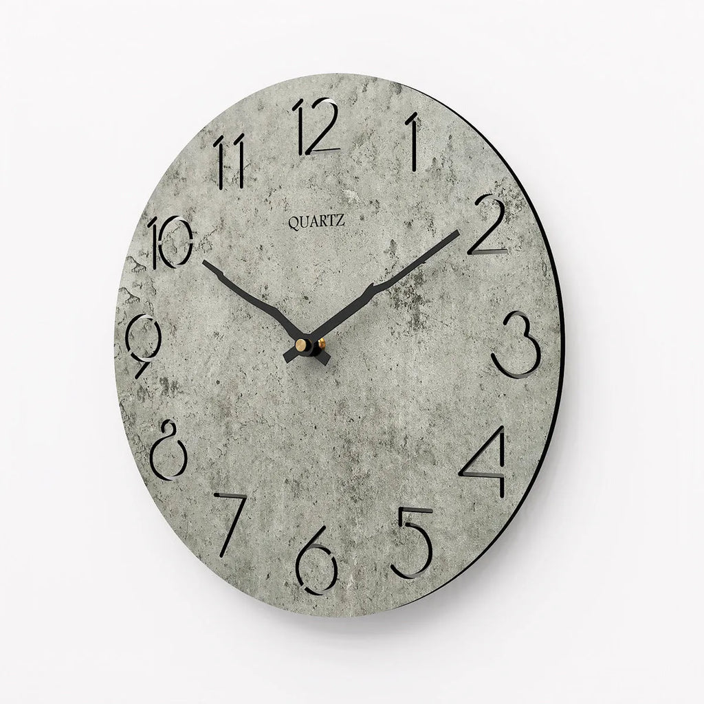 European style modern wall clock in grey colour for living room decor