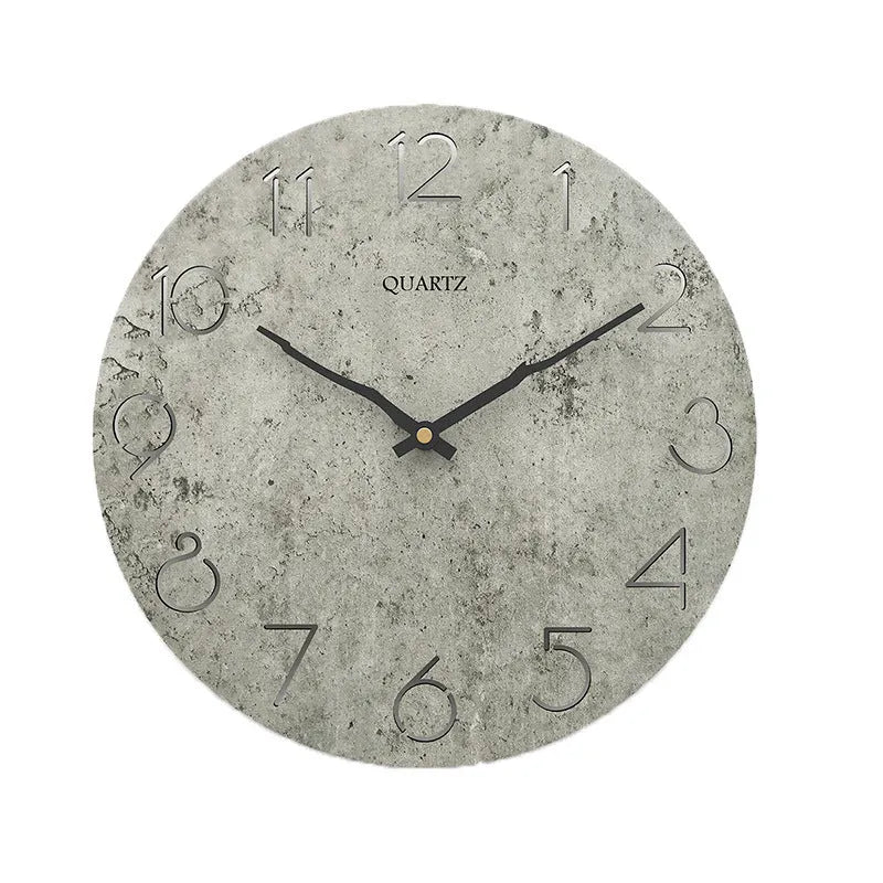 European style modern wall clock in grey colour for living room decor