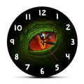 Acrylic retro round wall clock in black with pointer and number display for living room decoration