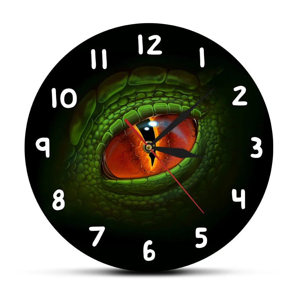 Acrylic retro round wall clock in black with pointer and number display for living room decoration