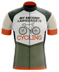 Short-sleeved moisture-wicking cycling jersey in black and blue for men and women summer bike wear