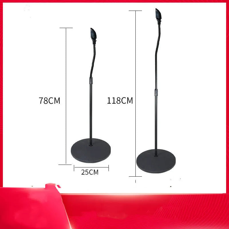 Black tripod speaker stand rack for Apple Satellite bookshelf speakers with a silicone seat.